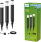Philips led philips gardenlink purex 24v sokkellamp met spies - zwart - set van 3