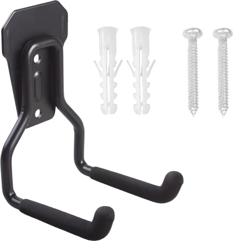 Maclean mc-439 - ganci per appendere - staffe per stoccaggio - staffa a parete per garage in acciaio - montaggio a parete - sistema di sospensione - per pneumatici, attrezzi, tubi scala - max 35 kg - 9 cm x 8,5 cm x 13 cm