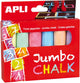 Apli kids jumbo krijt assortie 6 stuks
