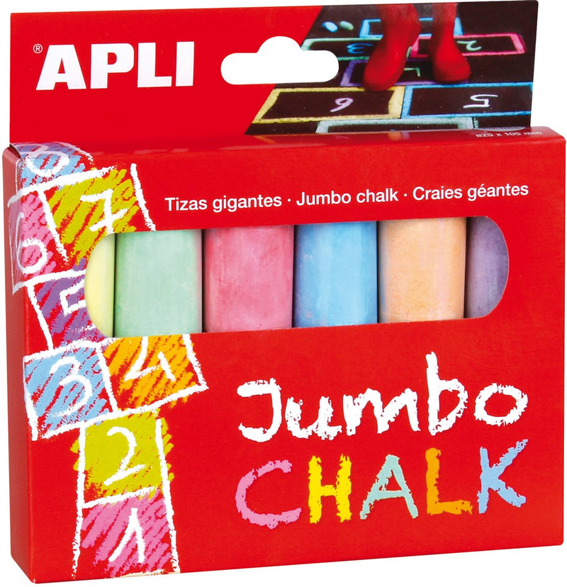 Assortimento di gessetti jumbo Apli kids 6 pezzi