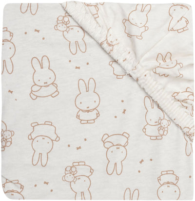 Jollein lenzuolo con angoli jersey 60x120 cm miffy moments light terra