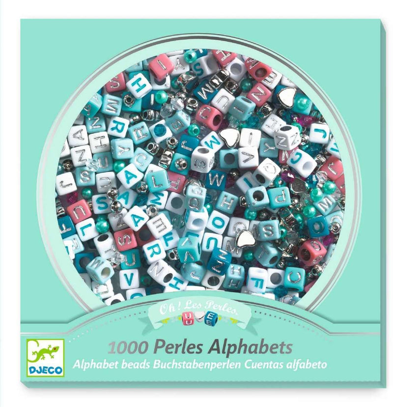 Perline dell'alfabeto Djeco Beads, argento - set per creazione di gioielli.