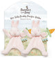 Bunnies by the bay set van 2 knuffeldoekjes met speenhouder konijn - speendoekje - klittenband sluiting voor speen - roze - 2 stuks
