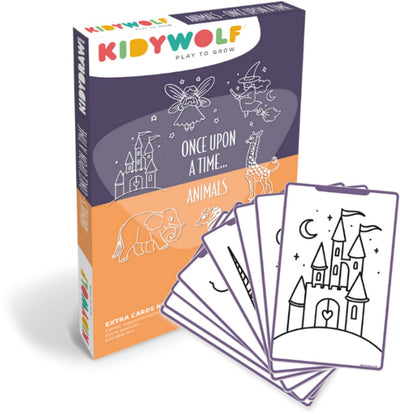 Kidywolf kidydraw mini refill – once upon a time animals – 60 drawing cards