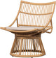 Sillón de madera alatna - mimbre - natural - 80x64x53