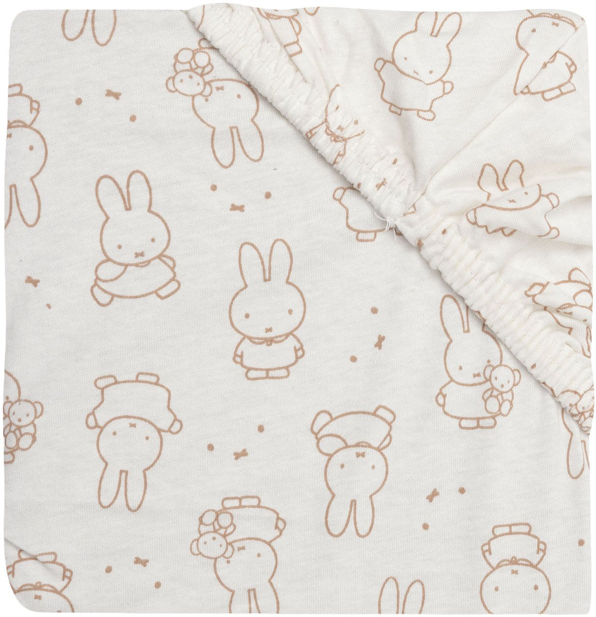 Jollein lenzuolo con angoli jersey 40 50x80 90 cm miffy moments light terra