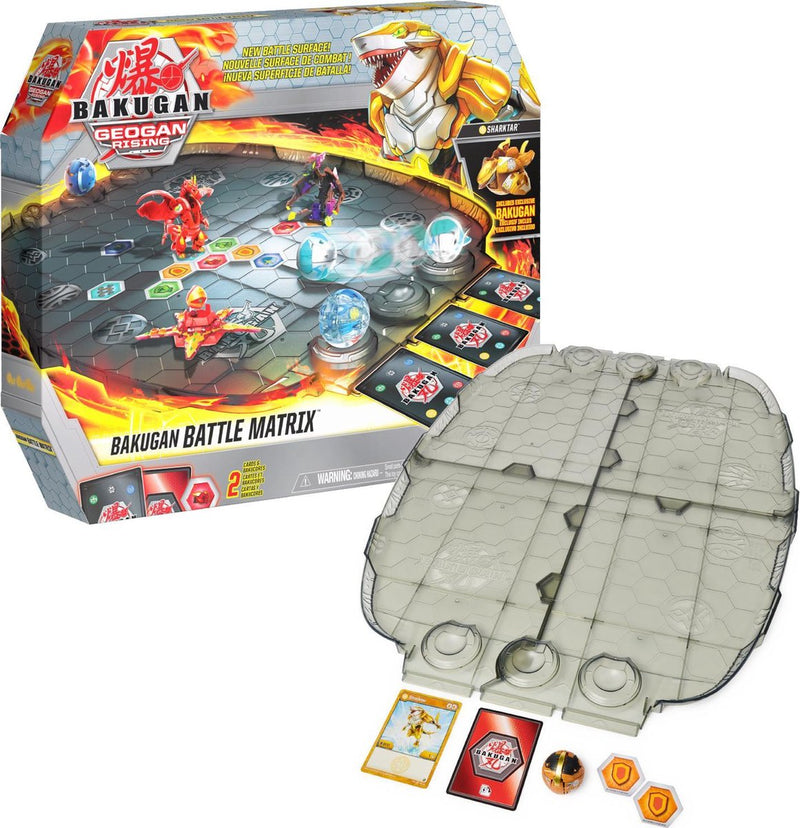 Bakugan geogan rise - matriz de batalla - tablero de juego - conjunto de figuras