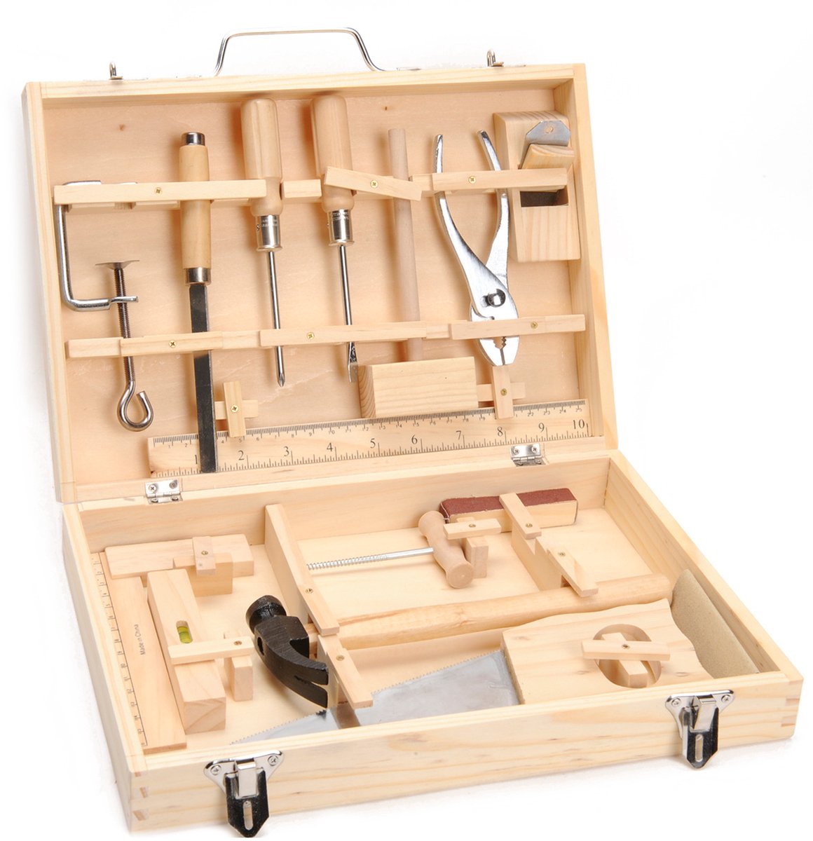 Toolbox in legno, 16dlg.