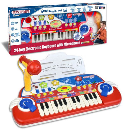 Bontempi spa bontempi - keyboard - toy electronic piano 24 keys - toy musical instrument