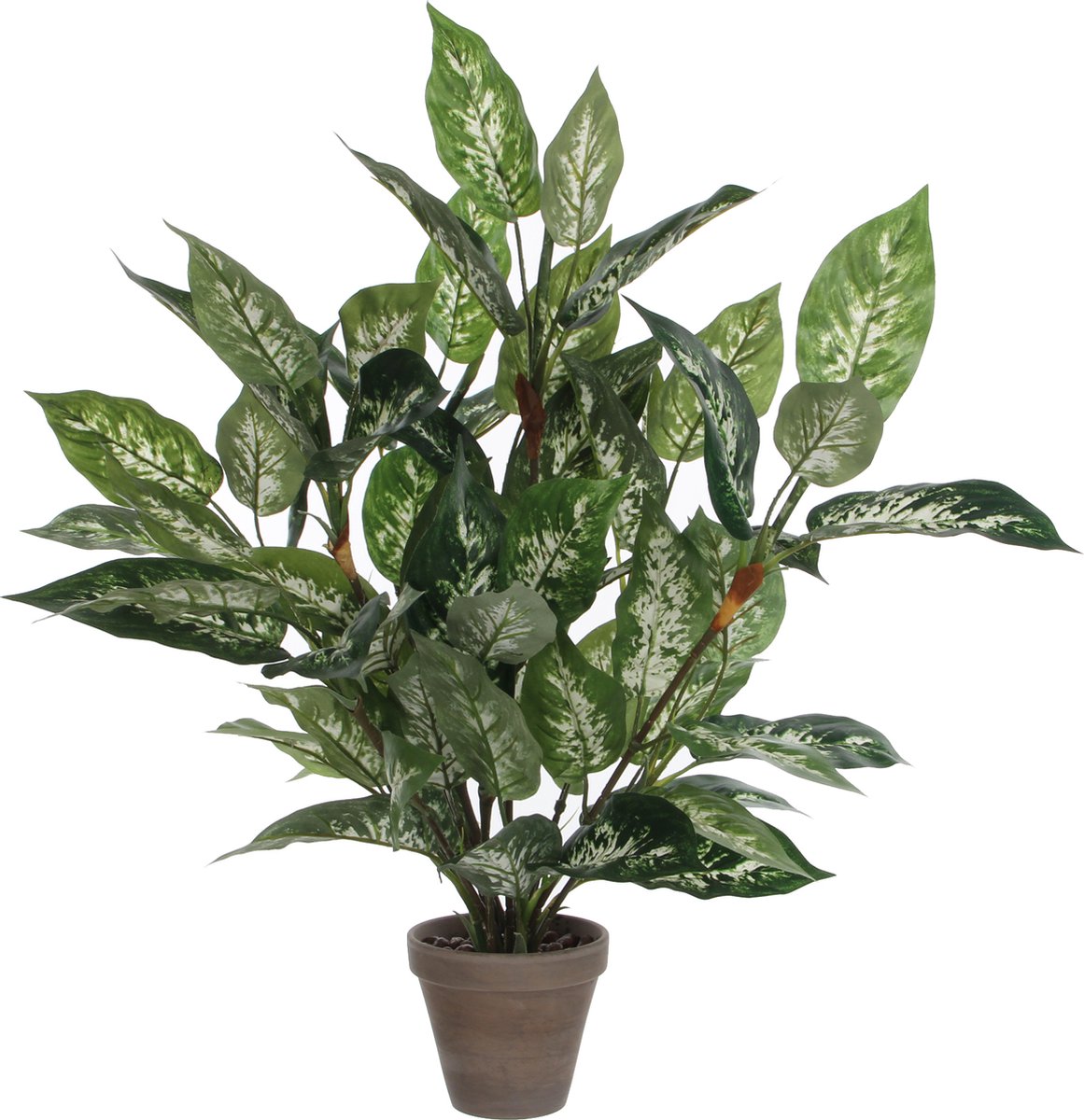 Decoraciones de mica planta artificial dieffenbachia verde - 70 cm - en maceta - plantas artificiales plantas artificiales