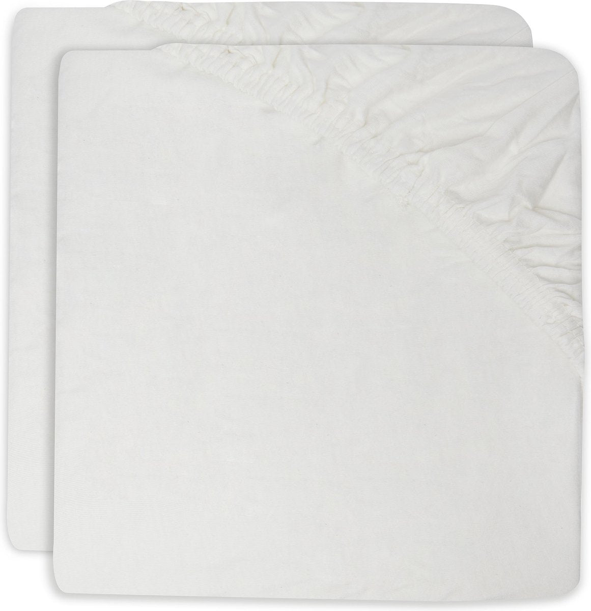 Jollein - lenzuolo con angoli culla jersey 40 50x80 90 cm - lenzuolo con angoli culla - cotone morbido - avorio - 2 pezzi