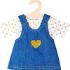 Heless doll dress with golden t-shirt, 35-45 cm