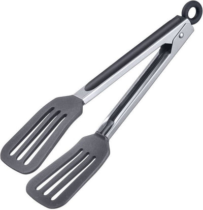 Pinza da servizio Westmark, con grandi lame in silicone e manici in gomma, lunghezza: 26,5 cm, acciaio inossidabile plastica silicone, comfort silicone mini, argento nero, 16112270