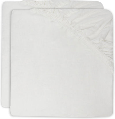 Jollein - lenzuolo con angoli culla jersey 40 50x80 90 cm - lenzuolo con angoli culla - cotone morbido - avorio - 2 pezzi