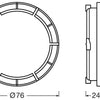 Tappo Osram, fari esterni Ø 76mm