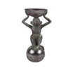 Statua scimmia color argento 26 cm