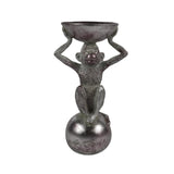 Beeld aap zilverkleurig 26cm - afbeelding 1