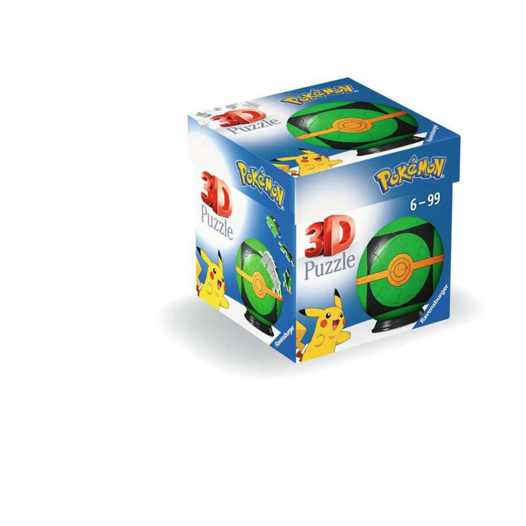 RAVENSBURGER 3D BALL PULLS BALL Pokémon Pokébal Green, 54st.