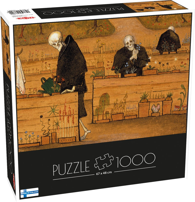 Tattica Hugo Simberg: il giardino della morte – puzzle – 1000 pezzi – arte simbolista finlandese – pittura classica da museo – alta qualità scandinava