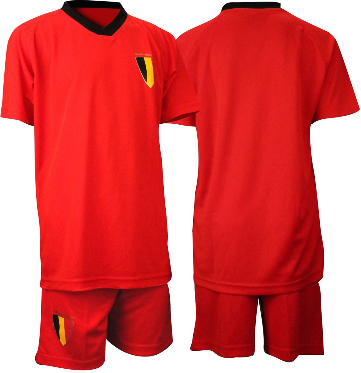 Avento set da calcio tifoso Belgio - maglia da calcio dei Red Devils della Coppa del Mondo junior - rosso nero - 128