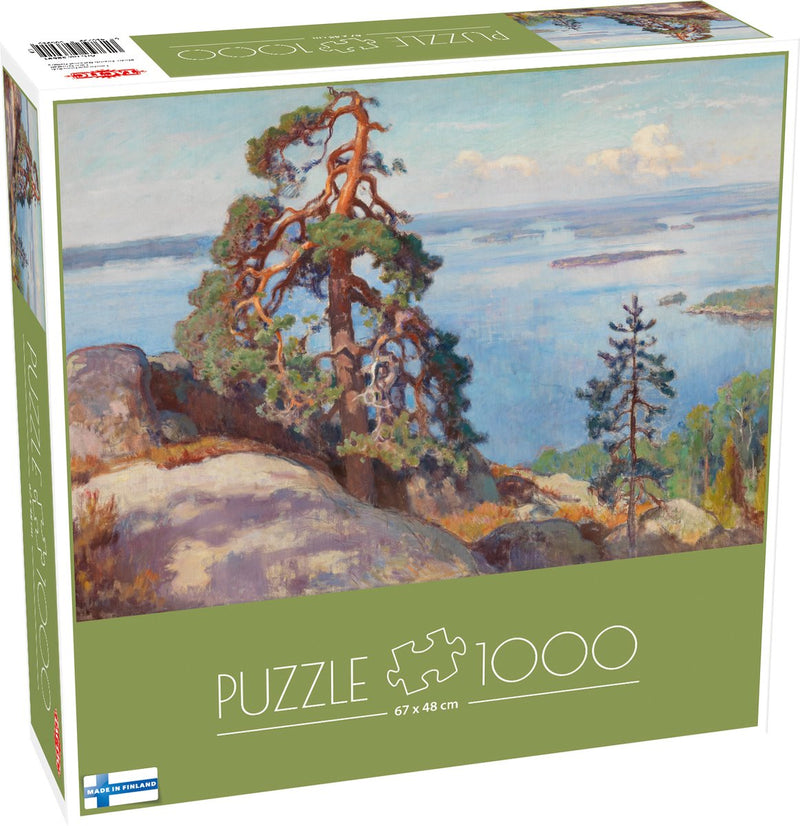 Tactic eero järnefelt paisaje de koli – rompecabezas – 1000 piezas – arte y naturaleza maestros finlandeses – diseño elegante y relajante – alta calidad escandinava