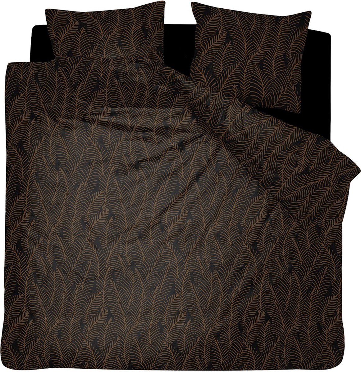 Damai bellezza - copripiumino - satin - 240x200 220 cm - nero + 2 federe 60x70