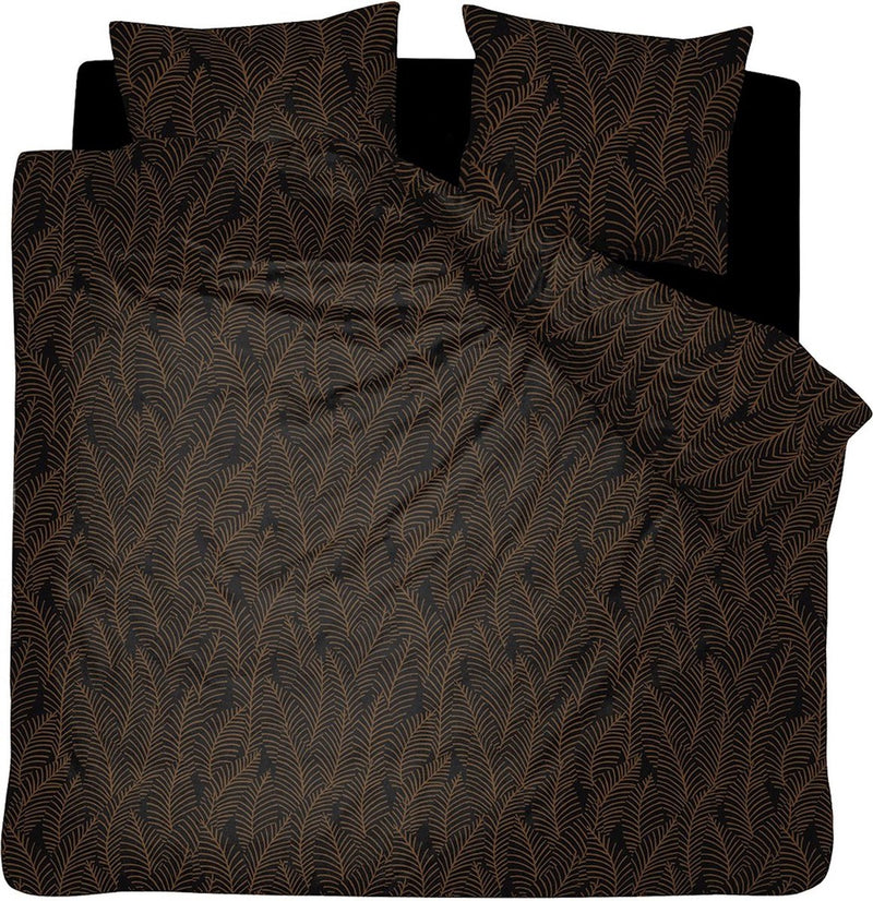 Damai bellezza - copripiumino - satin - 240x200 220 cm - nero + 2 federe 60x70