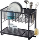 Yamazaki dish drainer - 2 levels - tower - black