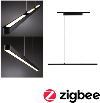 Paulmann Urail Pendenti Smart Home Zigbee 3.0 Lento 3x600lm 3x13.5W Tunable White Dimmerabile 230V Nero Opaco