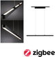 Paulmann urail pendels smart home zigbee 3.0 lento 3x600lm 3x13,5w tunable white dimbaar 230v zwart mat