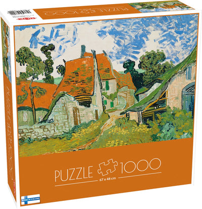 Tattica Vincent Van Gogh: strada ad Auvers-sur-Oise – puzzle – 1000 pezzi – arte post-impressionista famosa in tutto il mondo – scena di strada iconica – alta qualità scandinava