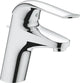 Grohe eurosmart cares washbasin tap with chrome waste