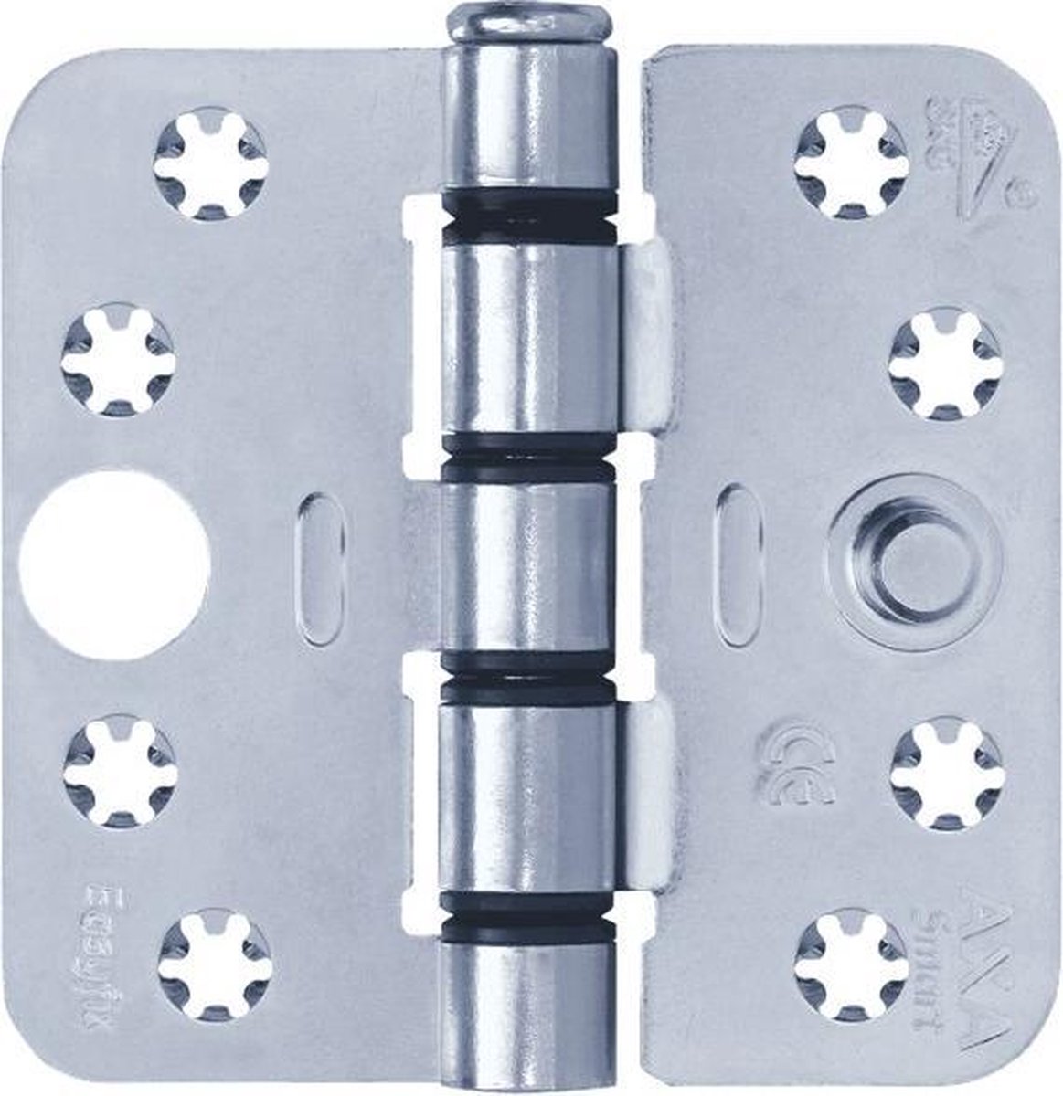 Axa veiligheidsscharnier smart easyfix 89x89 rondhoek gegalvaniseerd ve=50 - 1687-09-23 7v