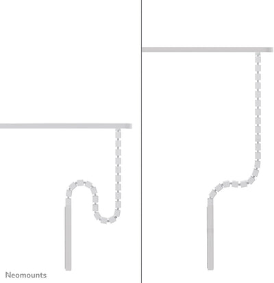 Neomounts ads06-133wh cable guide - modular segments - screw mounting - magnetic cable duct - universal - white