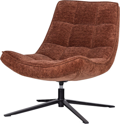 Poltroncina girevole Woood maudi - ciniglia - marrone - 84x74x86