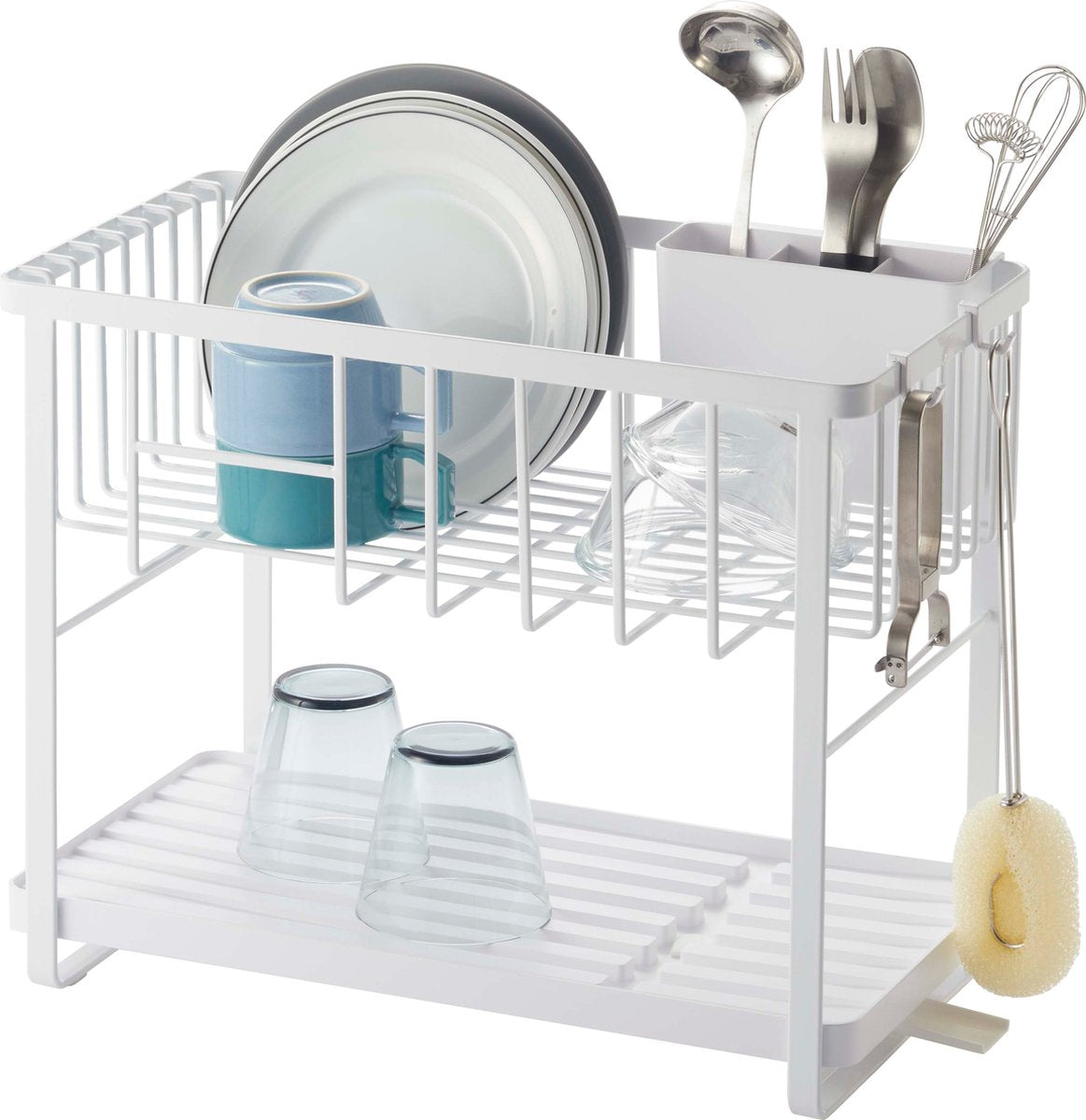 Yamazaki dish drainer - 2 levels - tower - black
