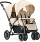Deryan elena duo buggy - dubbele buggy - compact lichtgewicht - nougat