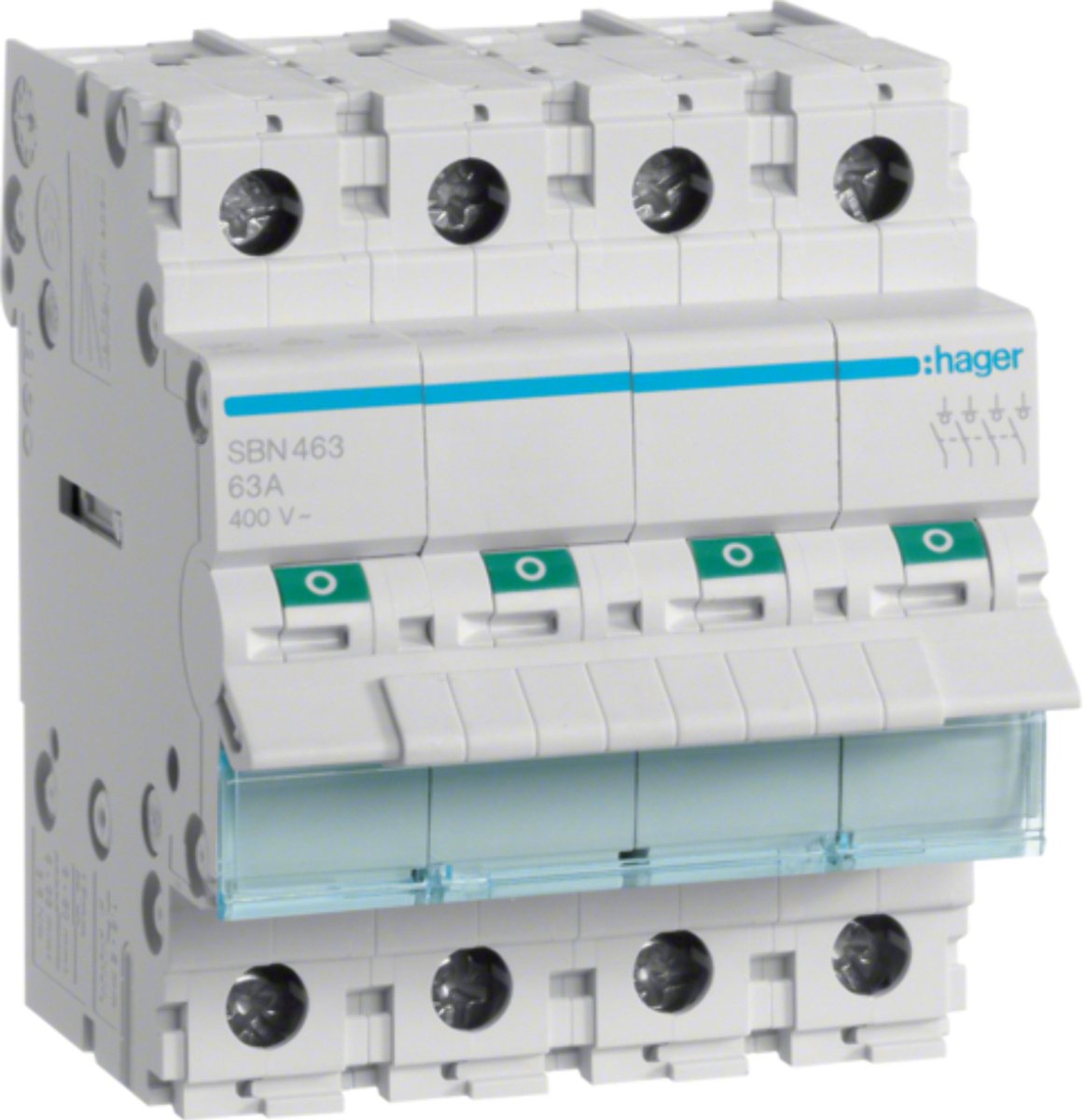 Hager sbn interruptor incorporado modular - sbn463 - e2sh5