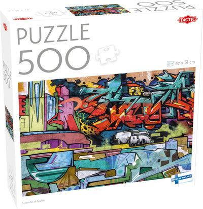 Tattica Street Art o Graffiti – Puzzle – 500 pezzi – Graffiti colorati Street Art – Arte urbana e Wall Art – Alta qualità scandinava