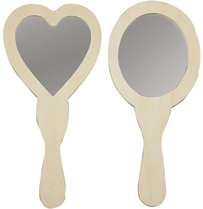 Decora il tuo specchio a mano in legno, 2 °. 25 cm