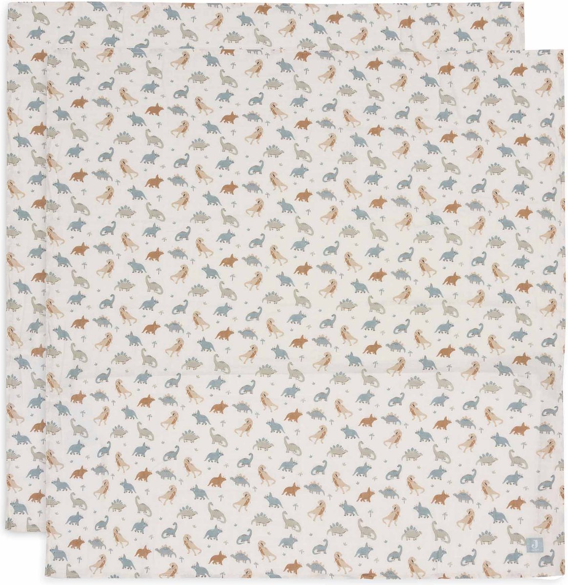 Jollein - paño hidrófilo grande 115x115cm - paño envolvente - algodón suave - 2 piezas - rugiente