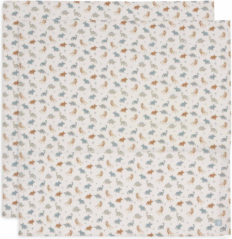 Jollein - paño hidrófilo grande 115x115cm - paño envolvente - algodón suave - 2 piezas - rugiente