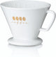 Kela koffiefilterhouder l, porselein, wit - | excelsa