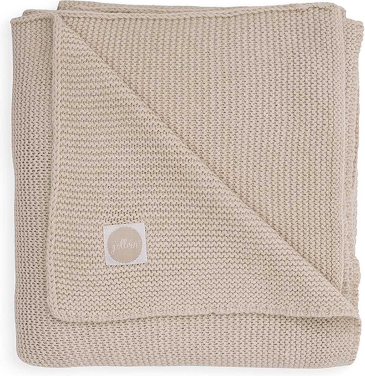 Coperta per lettino Jollein 100x150 cm - maglia basic - nocciola