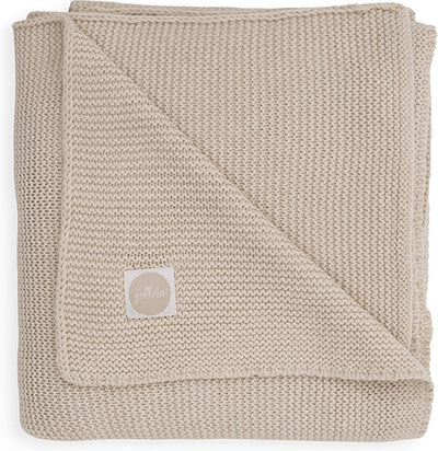 Jollein deken wieg 75x100cm - basic knit - nougat - wiegdekentje baby