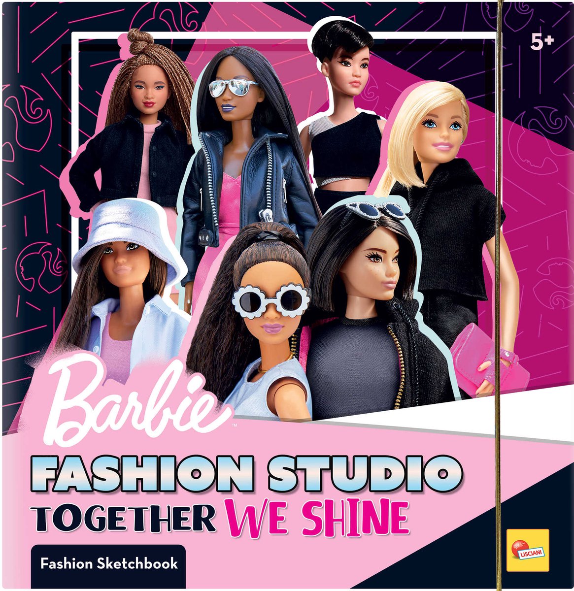 Lisciani cuaderno de bocetos de barbie juntas brillamos - estudio de moda