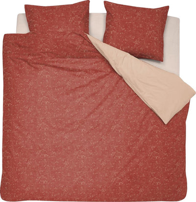 Damai - duvet cover set - organic cotton 240x200 220 cm - red + 2 pillowcases 60x70