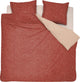 Damai - set copripiumino - cotone biologico 240x200 220 cm - rosso + 2 federe 60x70