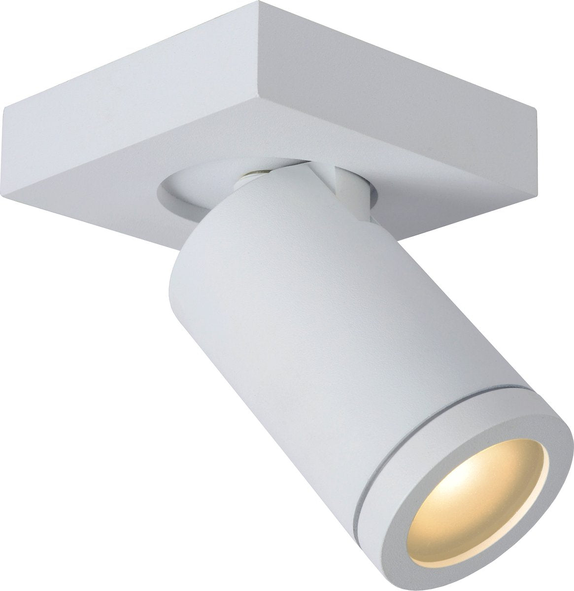 Lucide taylor - plafondspot (plafondlamp) badkamer - led dim to warm - gu10 - 1x5w 2200k 3000k - ip44 - wit