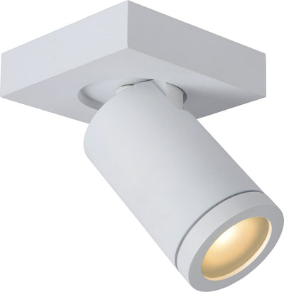 Lucide taylor - foco de techo (lámpara de techo) baño - led dim to warm - gu10 - 1x5w 2200k 3000k - ip44 - blanco
